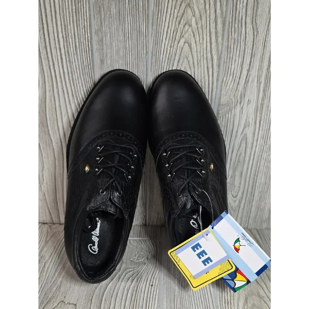 Arnold Palmer Latrobe Black Saddle Oxford Golf Shoes Mens Size 8.5EEE NWT